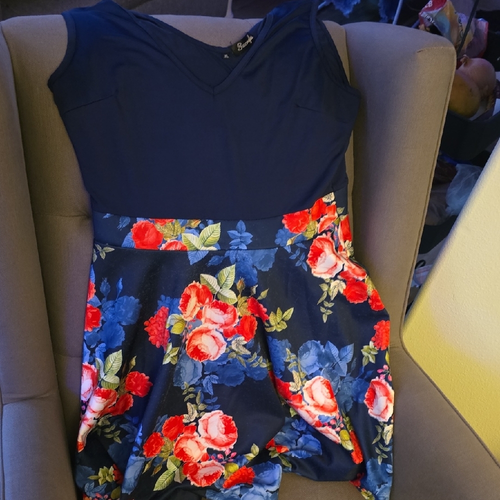 Floral Navy Dress